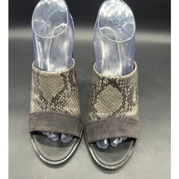 Rag & Bone Snake Print Block Heel Mules Size 38 US 7.5-8 - Picture 1 of 11